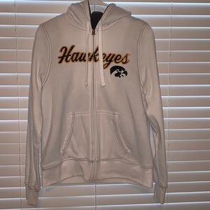 Fleece-lined Iowa Hawkeyes zip up hoodie. Sz Med - Excellent condition!
